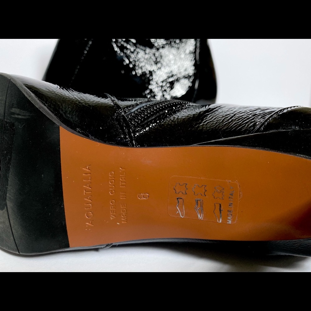 AQUATALIA Marilisa Water Resistant Patent Leather Bootie Size 6 Brand New - Picture 6 of 7